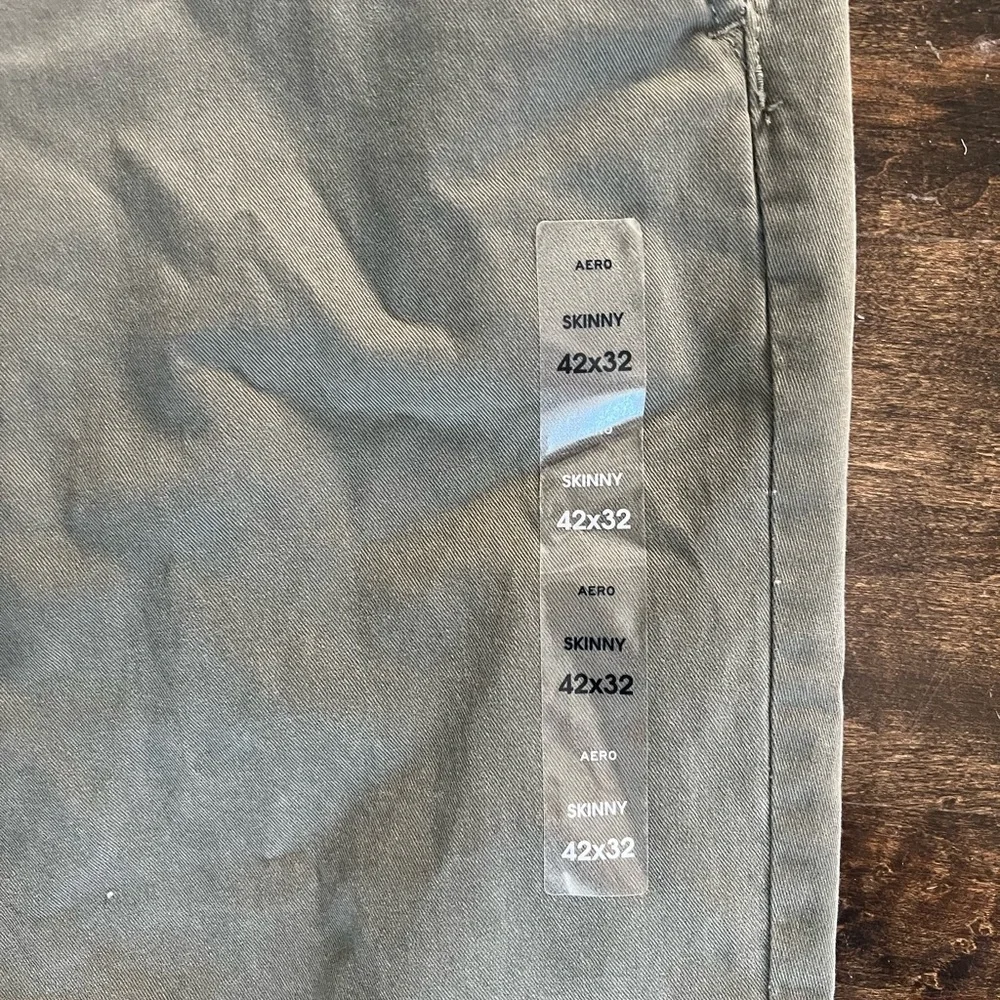 Aeropostale Skinny Stretch Camo Green Chino Pants 42x32